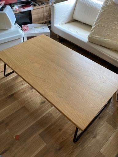 無印良品 廃盤商品 折りたたみローテーブル オーク材 幅90×奥行45×高さ35