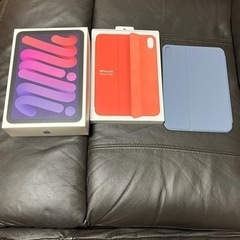 iPad mini6 simフリー セルラー 256gb純正カバーと未使用カバー付