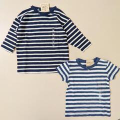 新品 無印良品 MUJI ボーダー 長袖チュニック 半袖Tシャツ...