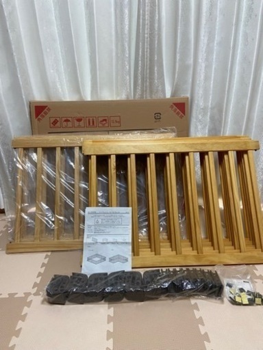 ウッドプレイペン　ベビーサークル　一部未使用あり
