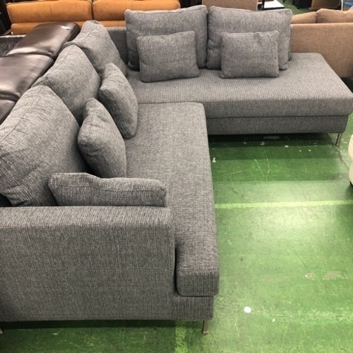 Slimlegカウチソファ　グレー