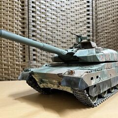 ジャンク タミヤ 陸上自衛隊 10式戦車 1/16 ビッグタンクシリーズ No.9 ディスプレイモデル 模型 破損有り ☆ 札幌市白石区 白石店 の画像
