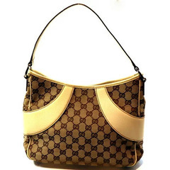 グッチ GGキャンバス×レザー ワンショルダーバッグ