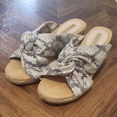 美品【Minkyme】ミンキーミー　L　サンダル　レディース　パ...
