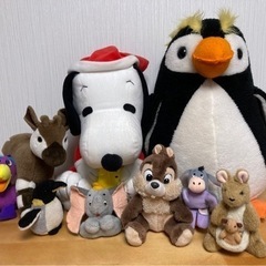 【取引終了しました】スヌーピー／ディズニー他動物ぬいぐるみセット