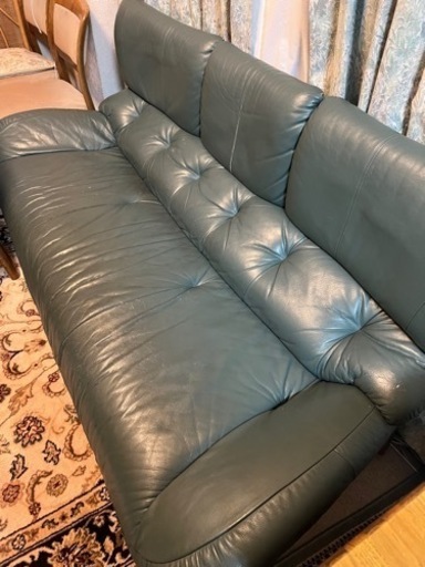 本革　レザーソファ 3人掛けソファー