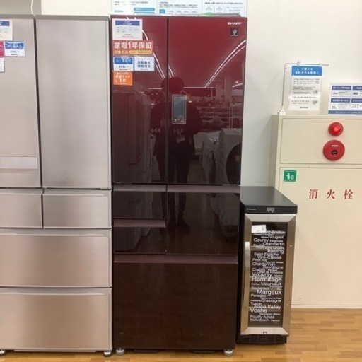 SHARP 6ドア冷蔵庫 SJ-GA50E-R 502L 2019年製