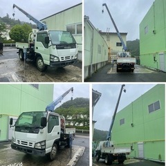 早い者勝ち！H17年いすゞエルフショートボディMT5速！タダノ3段クレーンフックインラジコン付き！荷台鉄板張り替え済、横板新品交換済み！の画像