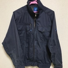 【中古】空調服 作業着 長袖ブルゾン 薄手 紺色