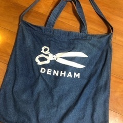 DENHAM 肩掛けトートバッグ、インディゴ