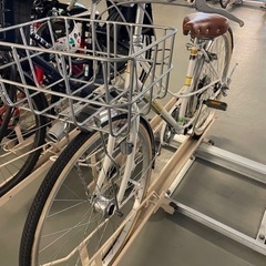 自転車/白・カゴ付き