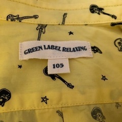 【値下げ！】ベースギター柄　シャツ１０５　ユナイテッドアローズ・GREEN LABEL RELAXINGの画像
