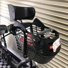 売切◆新車☆子供乗せ自転車 BAA3人乗り対応 ママフレロック  盗難補償付 オートライト変速付きブラックの画像