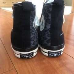 DENHAM×コンバース、コラボ黒スニーカー25.5㎝の画像