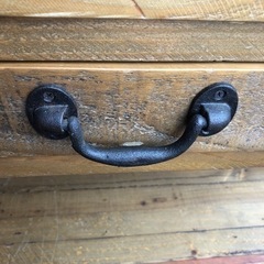 9月21日まで！★ヴィンテージ★作業台 ワークデスク キッチンカウター カウンター 棚 ウッドテーブル 木製 R040616の画像