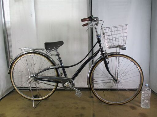 C6　限定特価　整備済み★ブリヂストン　ロココ　ネイビー　タイヤ前後新品付★ 中古自転車 【27インチ 】