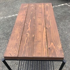 ★雰囲気抜群★BIMAKES インダストリアル ヴィンテージ アイアンシェルフ アイアンラック オープンシェルフ 高さ90㎝ 木製 R040616の画像