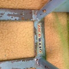 hf220616-009Z 二輪運搬車 水色 高さ1260mm すくい板360×300mm ネコ車 中古品の画像