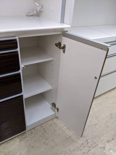 【お値下げ致しました！！】?松田家具?2面レンジボード ハイカウンター キッチン収納 大型家具  No1516
