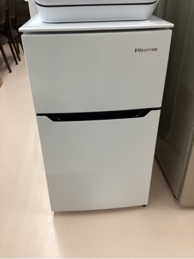 美原店　2018年製　Hisense 93L 2ドア冷蔵庫　強化ガラス製棚　オートクローズ冷蔵室ドア　HR-B95A