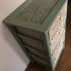 商談中！収納棚　ラタン　籐タンスの画像