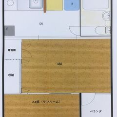 富山駅近物件・即日入居可！家具家電付き　オール電化１K＋S　　の画像