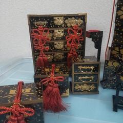 最高級 職人漆塗り総仕上げ ミニチュア婚礼一式の画像