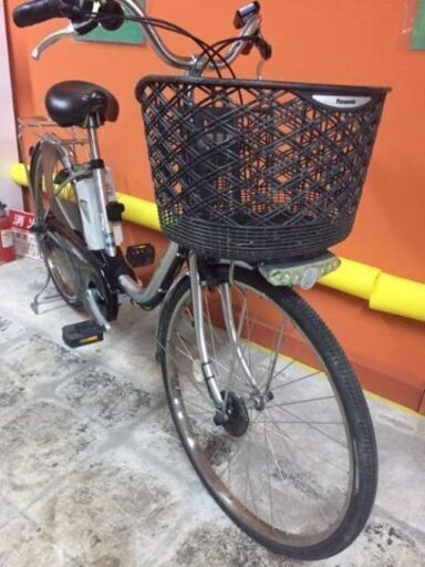 《レンタサイクル店使用　自転車整備士整備済み！》NO.141　中古車　24インチ　Panasonic　電動アシスト車　シルバー　使用回