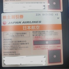 JAL 株主優待券3枚＆優待冊子1冊の画像