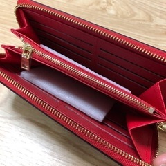 大特価！【長財布】メンズ レディース 合皮革 ブラック レッド 大容量収納の画像