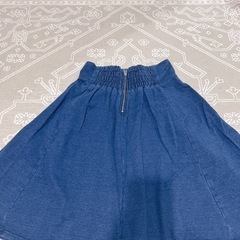 デニムスカート　フレア　ミニ　スカート　フリーサイズの画像