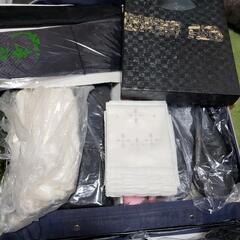 着物 高級着付小物18点セット＋革バック(着物入れられるバッグ)の画像