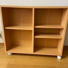 【美品】キャスター付ぎ薄型カラーボックス収納¥1,000