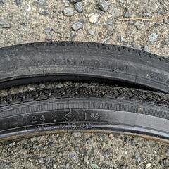 自転車用タイヤ、チューブ未使用品の画像