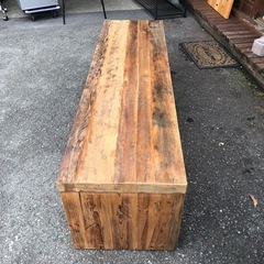 ★雰囲気良好★ヴィンテージ テレビボード ローボード TVボード 無垢材 飾り棚 棚 ローシェルフ 幅170 R040617の画像