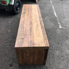 ★雰囲気良好★ヴィンテージ テレビボード ローボード TVボード 無垢材 飾り棚 棚 ローシェルフ 幅170 R040617の画像