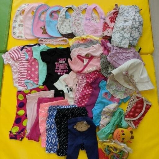 【お取引中】7/22迄☆50cm 半袖ロンパース 授乳ケープ等41点まとめ売り