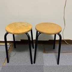 パイプ椅子　2脚セット　ヨゴレ・キズあり　used
