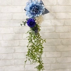 『涼しげ♪アーティフィシャルで作るお花とグリーンのガーランド』🌿...