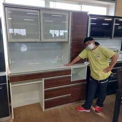 綾野製作所　ＳＳシリーズ　パントリー付２枚スライド扉キッチンボード　【愛品倶楽部柏店】の画像