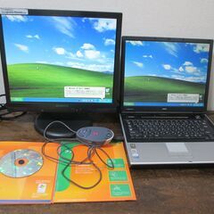 NEC ノートパソコン　と　GREENーHOUSE液晶モニター　...