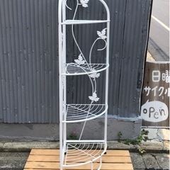 スチール製インテリアラック　ホワイトの画像