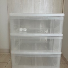 【受付停止】⭐︎美品⭐︎カインズ　3段クリアBOXの画像
