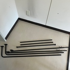 室内物干し　立て掛け　アイアン　黒の画像