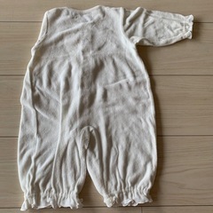 鶴屋購入bebeロンパース  セレモニーお宮参りにも　白ホワイト50-70の画像
