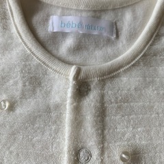 鶴屋購入bebeロンパース  セレモニーお宮参りにも　白ホワイト50-70の画像