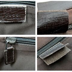 お値下げ中！ グッチ GUCCI トートバッグ ショルダー 肩掛け 141624 PVC レザー GG ベージュ ブラウン 西岡店の画像