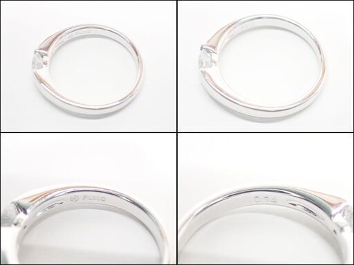 E606 TASAKI タサキ Pt900 ダイヤモンド 0.34ct 4.5g 9号 指輪 リング