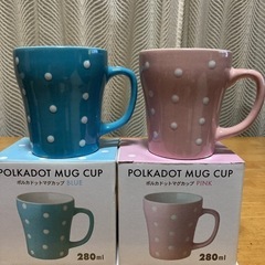 新品　ドットマグカップ　2客セット