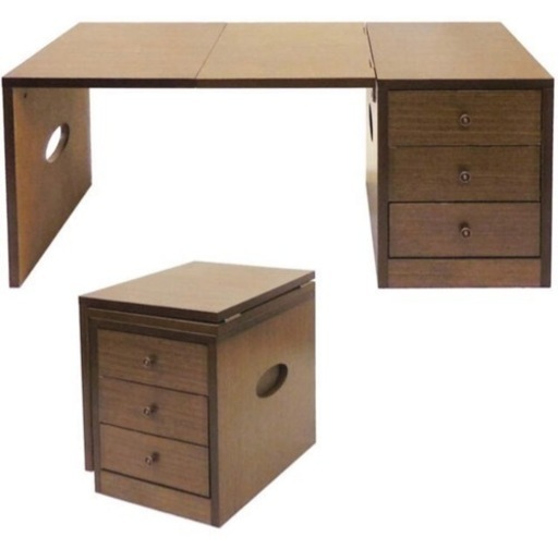 使わないときはコンパクトに収納出来る！　折り畳み　文机　約 幅80 奥行39 高さ32cm